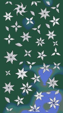 Colour Summer Theme sketch pattern Background. Flat Flower Elements Design. Trendy sketch Floral Pattern In Raster illustration. Beautiful fabric pattern.