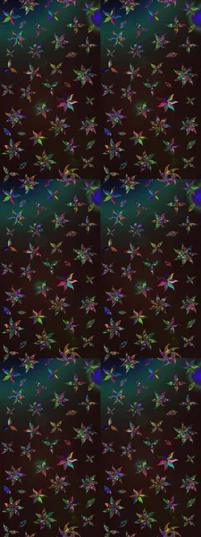 Raster illüstrasyonundaki çiçek desenli çizim. Düz Çiçek Elementleri Tasarımı. Renkli Bahar Teması eskiz kalıbı. Güzel kumaş deseni.