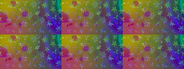 Yeşil renklerde. Yeşil renkli yeşil papatya deseni. Raster illüstrasyonu.