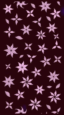 Çiçek izi. Suluboya çizim kalıbı. Suluboya tarzında kahverengi renkte çiçekler.