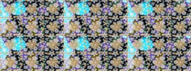 Doğu tarzı arabesk tarzında altın elementler. Tarafsız ve mavi renklerde kusursuz desen. Raster altın pürüzsüz desen. Kusursuz altın desenli bukleler..