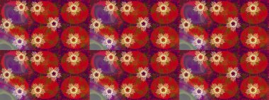 Symbol of winter, Merry Christmas holiday, Happy New Year celebration Raster illustration. Snowflake simple. Illustration on red and purple colors. Abstract wallpaper, wrapping decoration.