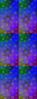 Çiçekler mor ve mavi renkler suluboya tarzında. Mor ve mavi renkte çiçekler olan çiçek deseni çiz.