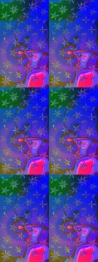 Çiçekleri, deniz kabukları, mandalaları ve suluboya efektleriyle donanma geçmişi. Yatak çarşafları, ceket, paket tasarımı, kumaş ve moda kavramları için tekstil baskısı. Çizim kalıbı etnik tasarım.