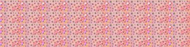 Millefleurs. Floral sweet sketch background for textile, fabric, covers, wallpapers, print, wrap, scrapbooking, quilting, decoupage. Pretty vintage feedsack pattern in small pink and beige, flowers.