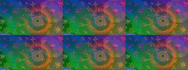 Eski usul. Kumaş, tekstil, duvar kağıdı baskısı için. Raster. Raster illüstrasyonu. Eskiz geçmişi. Tomurcukları çiçekli sevimli çiçek deseni..