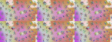 Eskiz arkaplan modeli. Raster hisseleri. Suluboya, elle çizilmiş. Tarafsız ve pembe çiçekler.