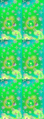 Raster deseni. Çiçek kolajı. Çiçek arkaplan. Küçük çiçekte güzel bir desen var. Çiçek kompozisyonu. Doğa. -yeşil ve mavi çiçekler.