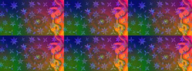 Raster illüstrasyonu. Yumuşak, yeşil ve kahverengi renklerde bahar çiçekleri. Yaprak ve çiçeklerin suluboya resmi, yeşil ve kahverengi renkler üzerine çizim deseni.