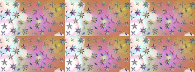 Moda baskıları için zarif bir şablon. Robot resim. Motley illüstrasyonu. Çiçekli bahar çiçekleri. Küçük çiçekte güzel bir desen. Küçük renkli çiçekler..