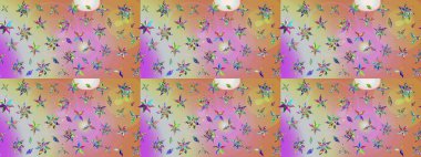 Düz Çiçek Elementleri Tasarımı. Güzel çiçek deseni. Tarafsız ve pembe renklerde çiçekler. Renkli Bahar Teması çizim şablonu.