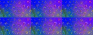 Çiçek kompozisyonu, el boyası, hassas şablon. Üst manzara, yumuşak menekşe ve mavi renk. Manzaralı çiçek deseni. Sevgililer günü ve tebrik kartı konsepti için şık bir davet.