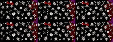 Raster illüstrasyonu. Güzel kumaş deseni. Hoş bir çiçek geçmişi var. Küçük çiçekte çizim deseni.