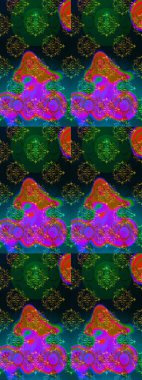 Çiçekli karalama şeklinde Raster çiçek deseni. Nazik, narin çiçek arkaplanı. Mavi, yeşil ve kahverengi renkte çiçekler.