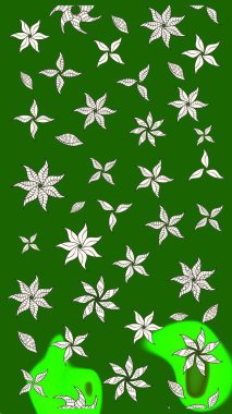 Küçük çiçekteki sevimli çiçek deseni. Modaya uygun kumaş deseni. Raster illüstrasyonu. Tony 'nin kumaş desenini çiz.