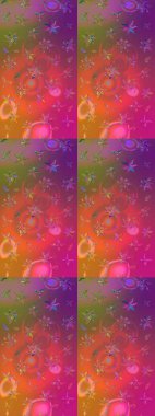 Raster illustration. Collection of hand drawn flowers and plants. In sketch style purple and pink colors. Sketch floral pattern with cute doodles flowers. Raster illustration.