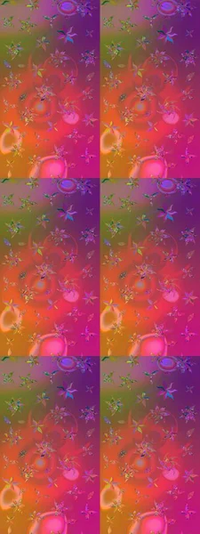 Raster illustration. Collection of hand drawn flowers and plants. In sketch style purple and pink colors. Sketch floral pattern with cute doodles flowers. Raster illustration.