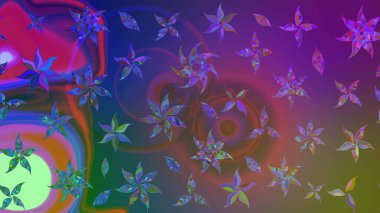 Raster illüstrasyonu. Şatafatlı bahar bahçesi dokusu. Flower eskiz arka planı. Çiçek deseni.