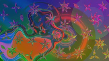 Karalama çiçeği. Düz Çiçek Elementleri Tasarımı. Renkli Bahar Teması eskiz kalıbı. Raster illüstrasyonu. Zentangle soyut çiçekleri. Şirin kumaş deseni.