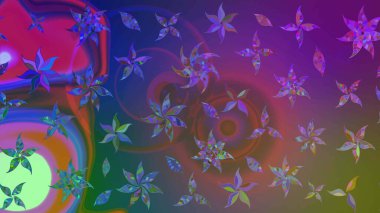 Raster çiçek desenleri çiziyor. Mor ve mor renkli vadilerin çiçekleri.