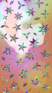 Güzel kumaş deseni. Raster illüstrasyonu. Küçük bir çiçekte eskiz deseni. Güzel çiçek arkaplanı..