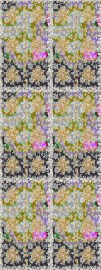 Raster illüstrasyonu. Kusursuz soyut bir arkaplan. Oriental raster klasik gri, nötr ve altın desenli.