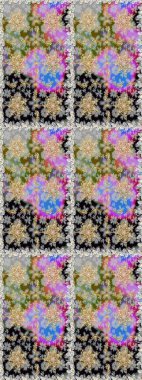 Duvar kâğıdı barok, İspanyol kumaşı. Kusursuz çiçek deseni. Gri ve nötr renklerde grafiksel modern kusursuz desen. Kusursuz raster arkaplanı.