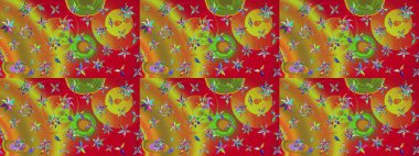 Hoş bir çiçek geçmişi var. Güzel kumaş deseni. Küçük bir çiçekte eskiz deseni. Raster illüstrasyonu.