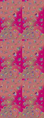 Çiçekleri, deniz kabukları, mandalaları ve suluboya efektleriyle donanma geçmişi. Eskiz modeli etnik tasarım. Yatak çarşafları, ceket, paket tasarımı, kumaş ve moda kavramları için tekstil baskısı.