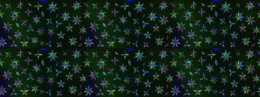 Çizim çiçek deseni duvar kağıdı, web sitesi arka planı, ambalaj kağıdı, davetiye, broşür, afiş veya web sitesi için kullanılabilir. Parlak elementlerin. El çizimi Raster illüstrasyonu.