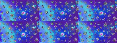 Düz Çiçek Elementleri Tasarımı. Raster. Renkli Bahar Teması çizim şablonu.