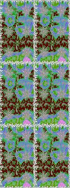 Kahverengi ve bej renklerde altın elementler. Şık bir grafik desen. Duvar kâğıdı barok, İspanyol kumaşı. Kusursuz raster arka plan. Çiçek deseni.