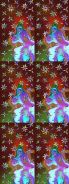 Oldukça eski bir besin torbası deseni, küçük, çiçekler. Tekstil, kumaş, kapaklar, duvar kağıtları, baskı, naylon, koleksiyon defteri, örgü, dekupaj için güzel bir eskiz. Millefleurlar.