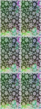 Manzaralı çiçek deseni. Üst manzara, yumuşak yeşil ve gri renkli. Sevgililer günü ve tebrik kartı konsepti için şık bir davetiye. Çiçek kompozisyonu, el boyası, hassas şablon..