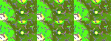 Yeni yıl kar tanesi. Düz kar karalama ikonları, yılbaşı afişi için kar taneleri silueti, kartlar. Yeşil, mavi ve nötr renkler üzerine şirin soyut kar tanesi raster tasarımı.