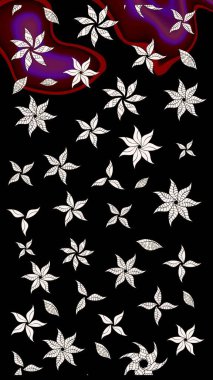 Küçük çiçekte güzel bir çiçek deseni var. Raster deseni. Çiçekli çiçek deseni, suluboya..