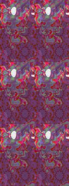 Raster illüstrasyonu. Çiçek desenli eskiz, darbeler, sıçramalar, yaz çiçekleri. Mor ve kahverengi renkte çiçekler.