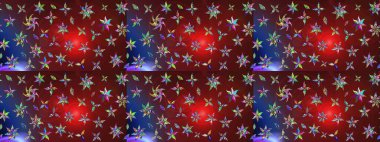 Kırmızı ve kahverengi renkte çiçekler. Raster düz çiçek çizim deseni. Tasarım hediye paketi, tebrik kartları, posterler ve afiş tasarımı.