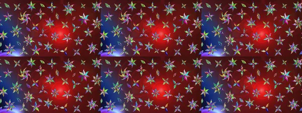 Kırmızı ve kahverengi renkte çiçekler. Raster düz çiçek çizim deseni. Tasarım hediye paketi, tebrik kartları, posterler ve afiş tasarımı.