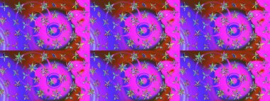 Tekstil, kumaş, kapaklar, duvar kağıtları, baskı, naylon, koleksiyon defteri, örgü, dekupaj için güzel bir eskiz. Küçük menekşe ve morumsu çiçeklerle güzel bir besin torbası deseni..