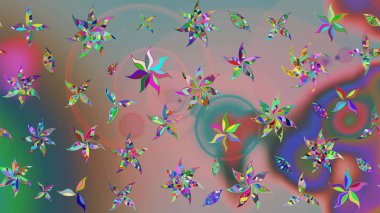 Chichi 'nin kumaş kalıbını çiz. Renkli Bahar Teması eskiz kalıbı. Çiçek deseni. Düz Çiçek Elementleri Tasarımı. Raster illüstrasyonu.