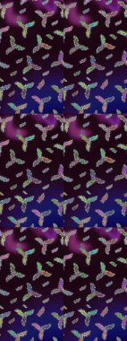 Modaya uygun kumaş deseni. Sevimli çiçek raster deseni. Düz Çiçek Elementleri Tasarımı. Renkli Yaz Teması çizim şablonu.