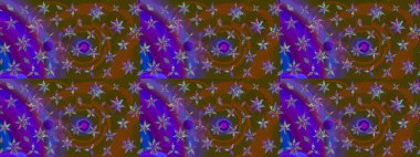 Çiçekli yumuşak bir eskiz şekli. Yumuşak, bahar çiçekleri kahverengi ve mor renklerde. Raster çiçekleri klasik tarzda çizilmiş. Raster illüstrasyonu.