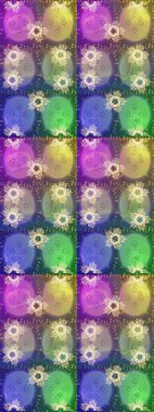 Güzel dekorasyon. İllüstrasyon kar tanesi. Kışın sembolü. Mor, yeşil ve nötr renklerde suluboya kar taneleri.