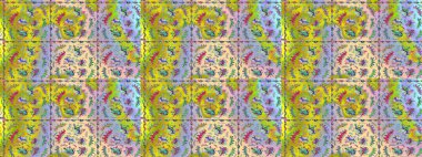 Düz Çiçek Elementleri Tasarımı. Raster. Renkli Bahar Teması çizim şablonu.