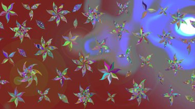 Tekstil veya kitap kapakları, imalat, duvar kağıtları, baskı, hediye paketi ve yapıştırma kitabı için çiçek eskizi geçmişi. Küçük çaplı çiçeklerdeki basit şirin desenler. Raster illüstrasyonu.