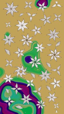 Manzaralı çiçek deseni. Çiçek kompozisyonu, el boyası, hassas şablon. Üst manzara, yumuşak sarı renk tarzı. Sevgililer günü ve tebrik kartı konsepti için şık bir davet.