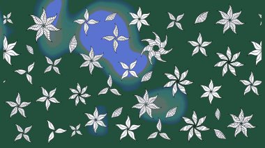 Renkli Bahar Teması eskiz kalıbı. Raster Şirin kumaş deseni. Düz Çiçek Elementleri Tasarımı. Eskiz klasiği.