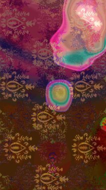 Düz Çiçek Elementleri Tasarımı. Kahverengi renkli çiçekler. Çiçek desenli eskiz, yaz çiçekleri. Renkli Bahar Teması çizim şablonu.