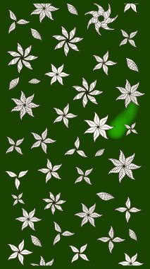 Moda baskısı, albüm, ambalaj kağıdı ve duvar kağıdı için zarif dekoratif süslemeler. Küçük çiçekli basit bir çiçek çizimi. Raster illüstrasyonu. Yeşil ve nötr renklerde şirin çiçekler.